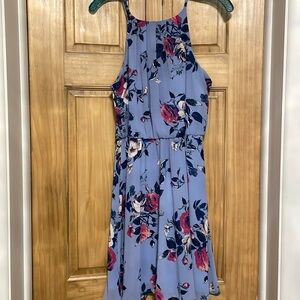 Francesca’s, Blue Rair, floral dress. Size Medium. Light blue floral